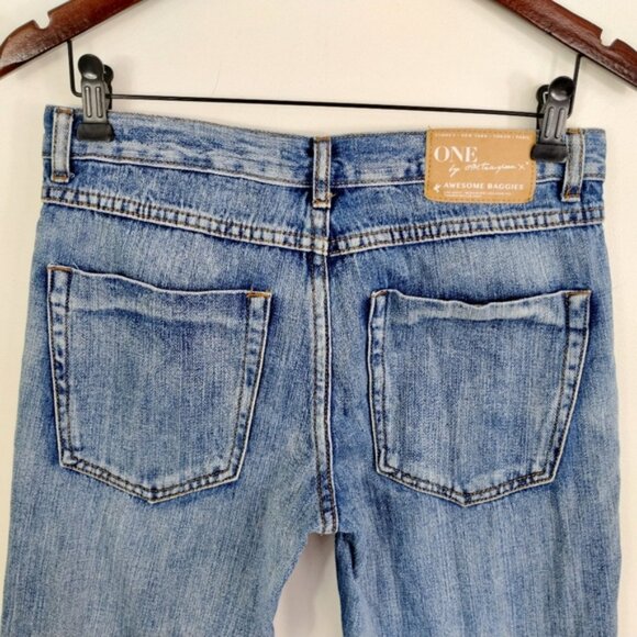 ONE TEASPOON Awesome Baggies Jeans Size 24 Bue Destroyed Distressed Low Waist - Picture 15 of 16